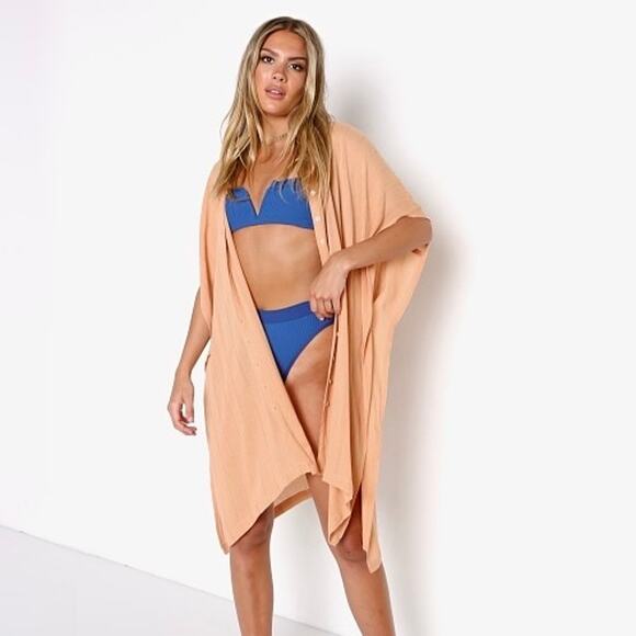 L*SPACE Anita Swim Cover Up Dress Peach XS Small S - Picture 1 of 12